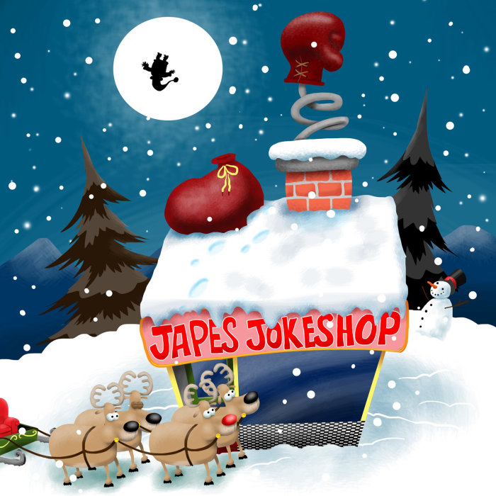 Japes jokeshop Christmas design by Bill Greenhead
