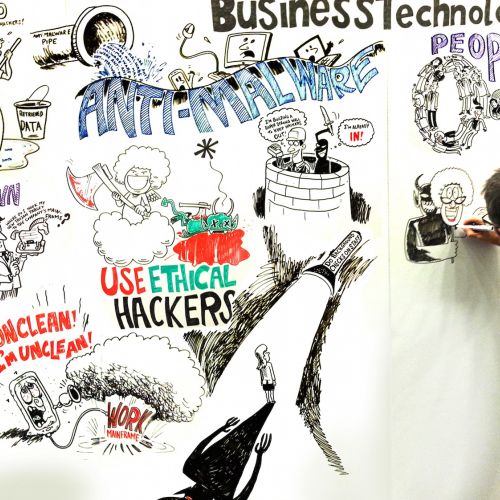 Live art on business technology by Bill Greenhead