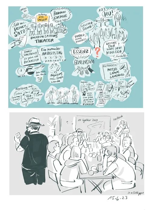 People attending a conference with one speaker presenting to the audience