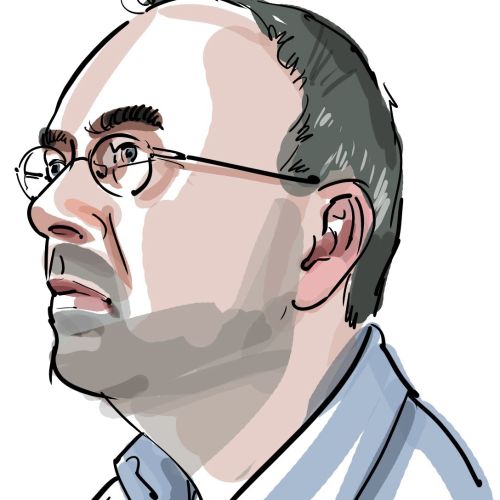 Digital portrait of a man with glasses by Björn von Schlippe
