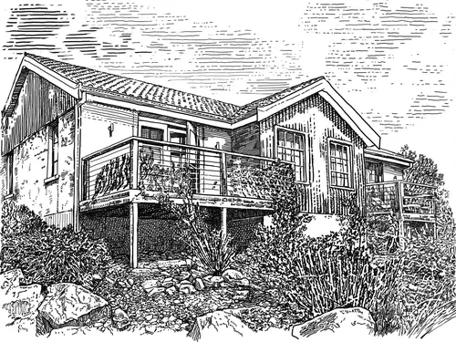 Black and white building architecture