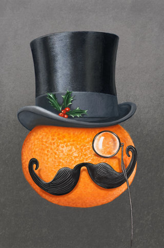 Fruta laranja decorativa 