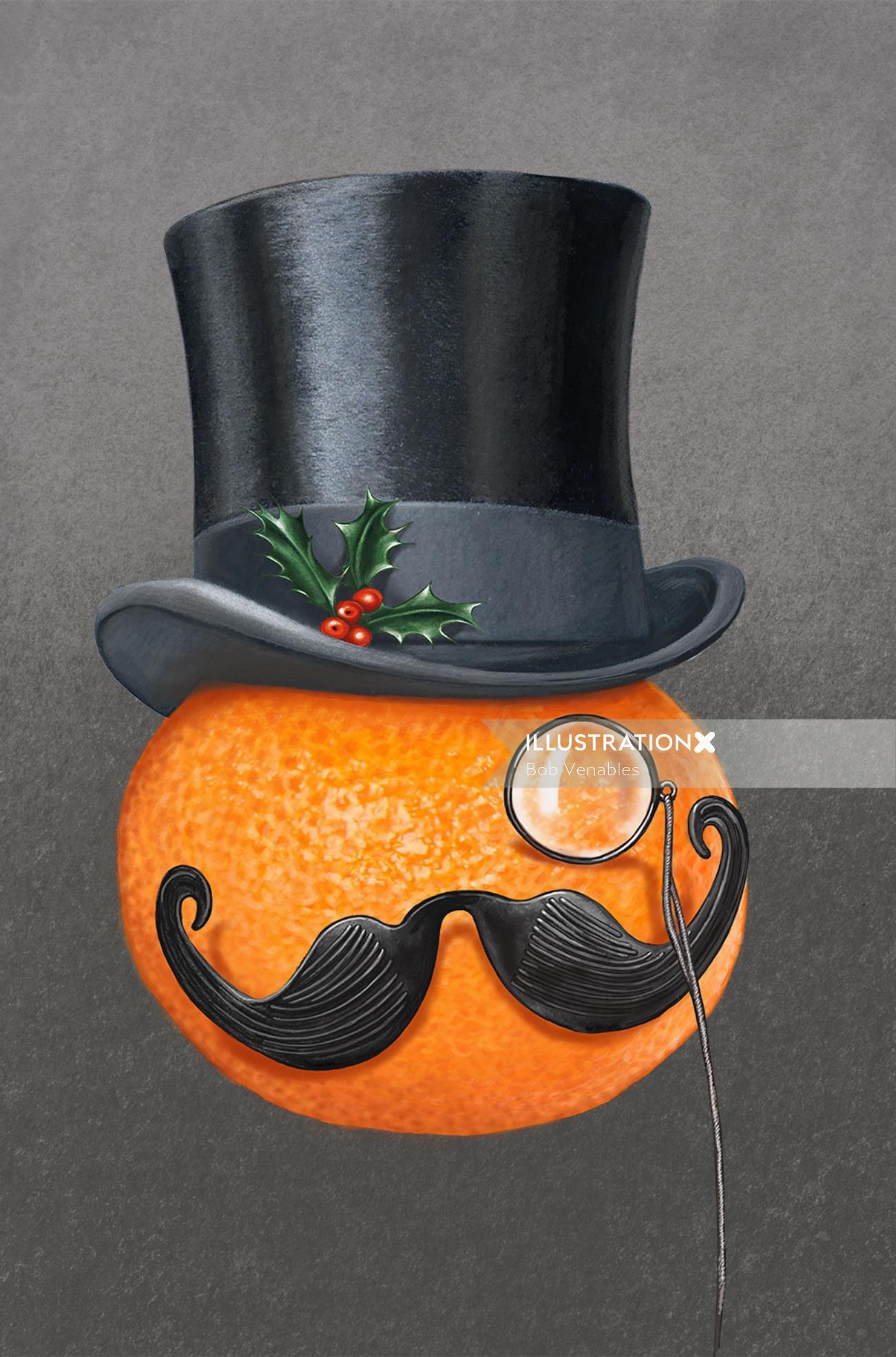 Fruta laranja decorativa