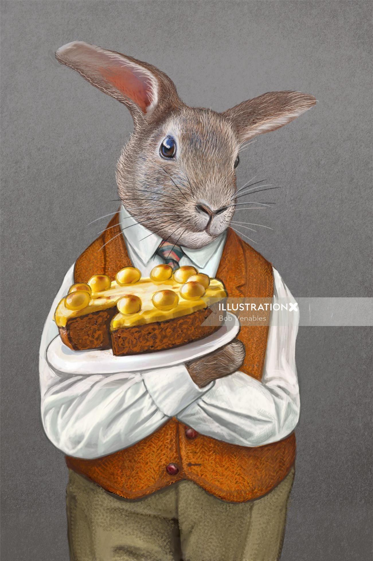 Ilustração de animal Brer Rabbit