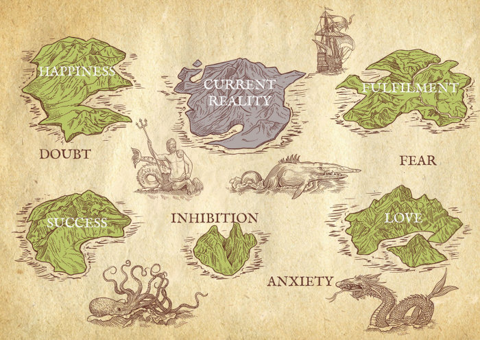 Lifestyle map illustration