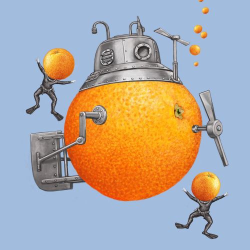 Orange juice machine food and drink illustration