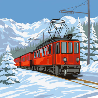 Ilustração gráfica do trem