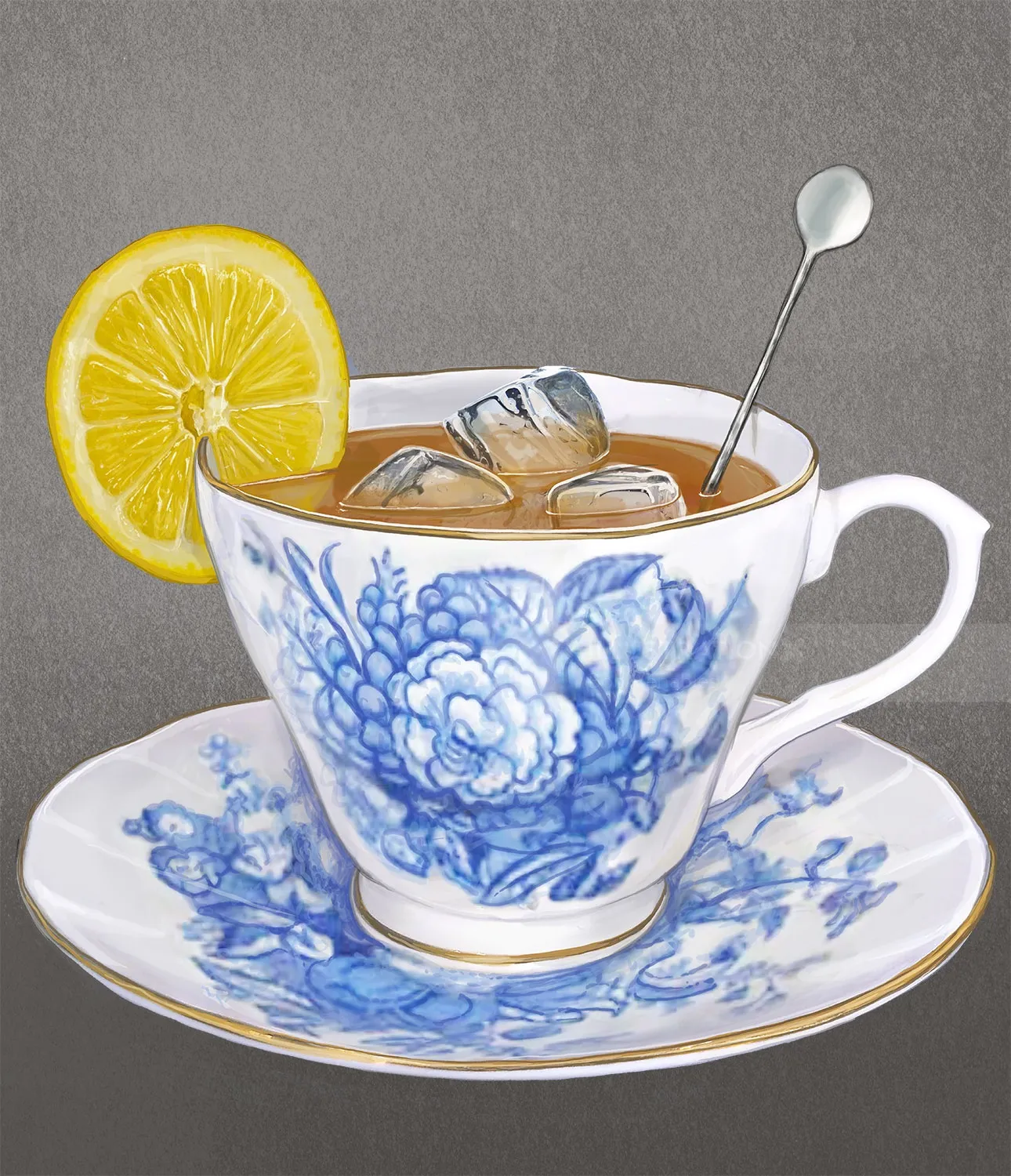 Decorative Lemon Tea Cup