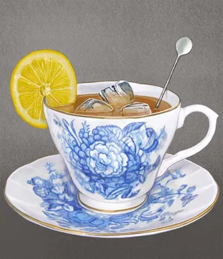 Decorative Lemon Tea Cup