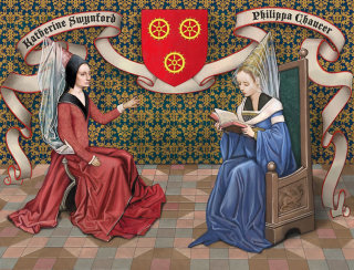 Mulheres medievais Katherine Swynford e Philippa Chaucer