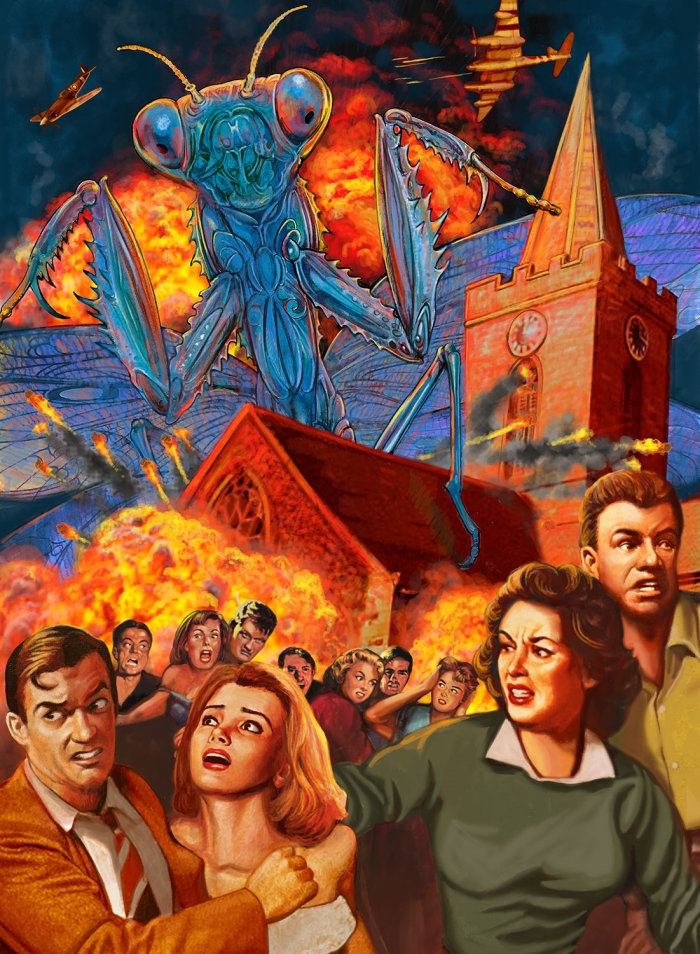 Promotional poster of Invasion Blue Mantis Vodka
