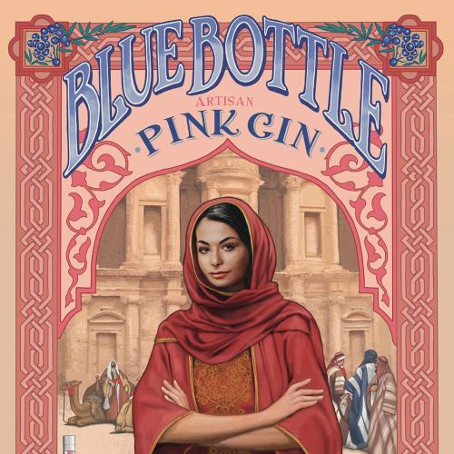 Blue Bottle Gin advertising poster