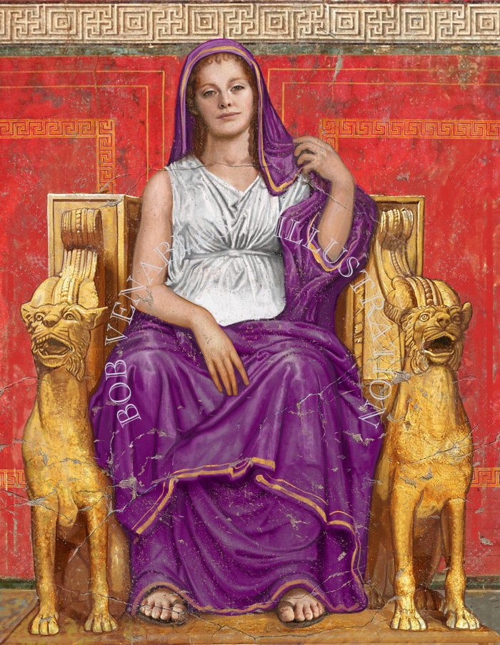 Painting of Agrippina - a granddaughter of the first Roman emperor