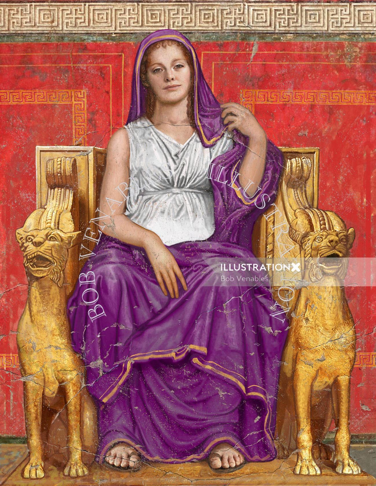 アグリッピナの絵画-最初のローマ皇帝の孫娘