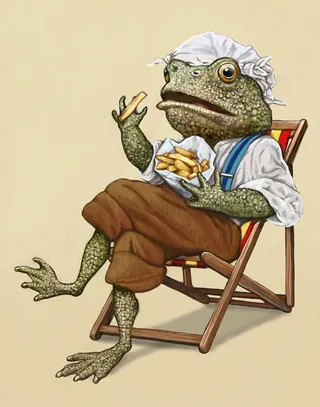 Anthropomorphic Frog illustration by Bob Venables