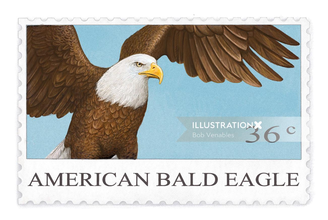 American Bald Eagle stamp pour NNIP
