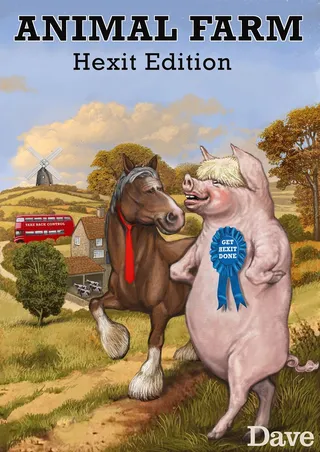 Dave magazine cover about the animal farm