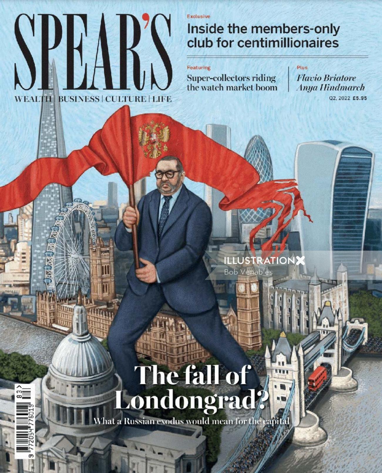Front cover of a new edition of Spear's magazine