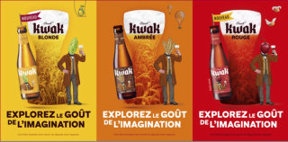 Illustration du packaging de la gamme de bières Kwak