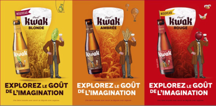 Packaging artwork for the Kwak beer range