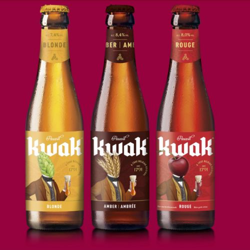 Brewery packaging for "Kwak"