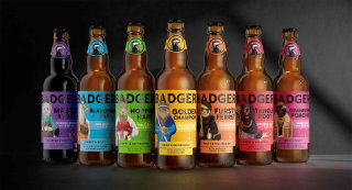 Brewery Badger 使用 Bob Venables 的艺术作品重新设计了他们的啤酒标签