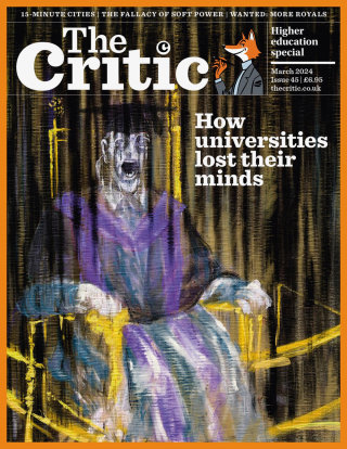 Bob Venables modernizes Bacon's 'Innocent X' for The Critic cover