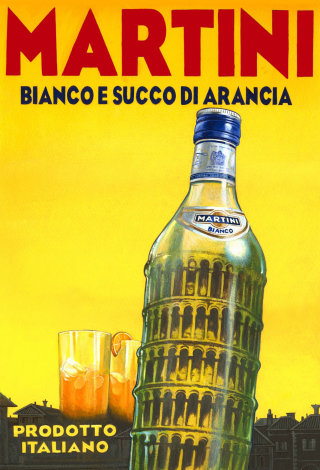 Martini Bianco 苦艾酒的海报艺术