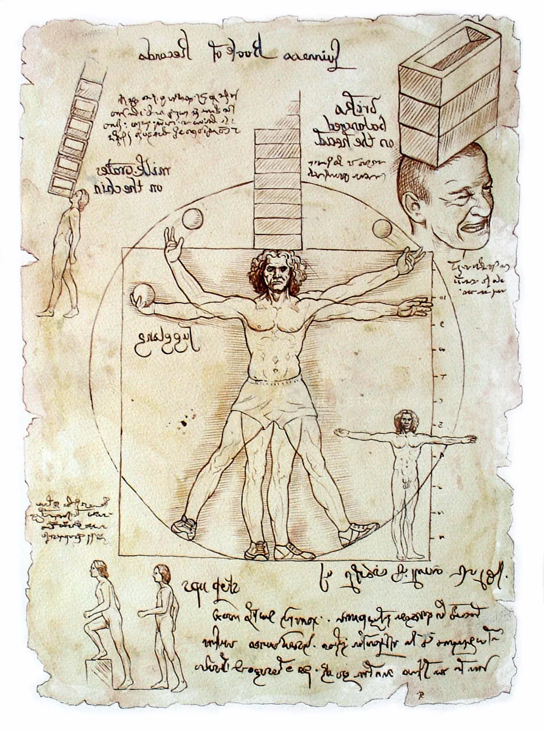 Infographic Vitruvian Man
