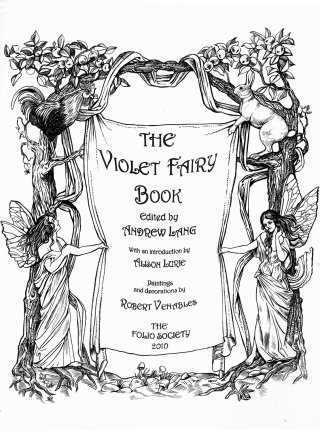 Diseño de portada del libro The Violet Fairy Book.