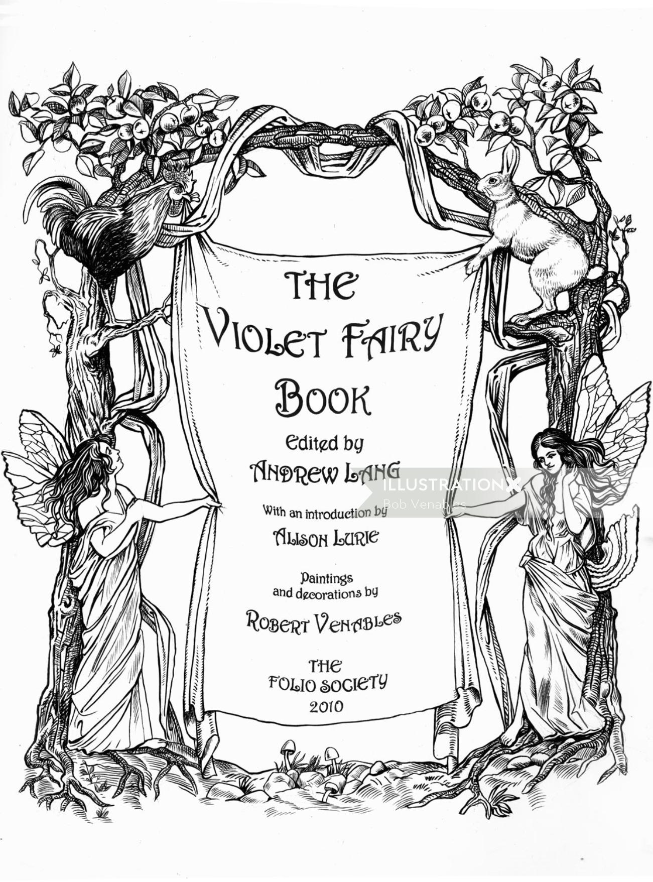 conception de la couverture du livre The Violet Fairy Book