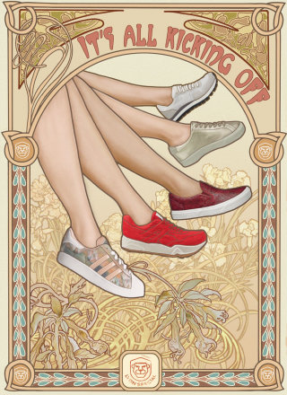 Illustration de bannière de chaussure