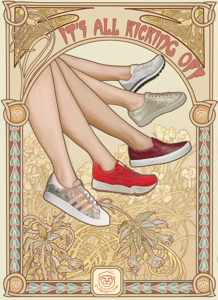 Shoe banner illustration