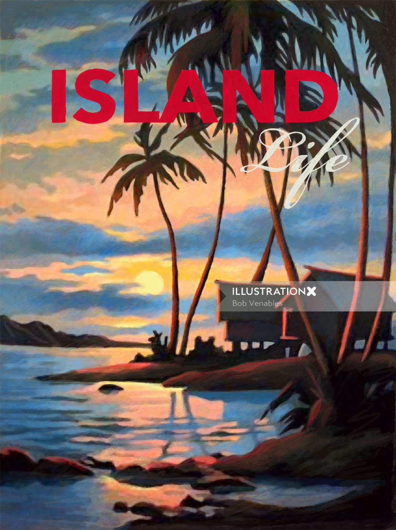 Island life poster art