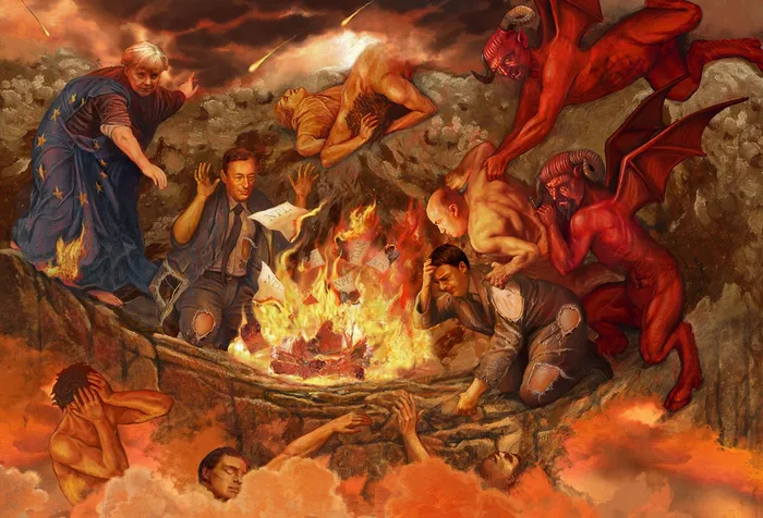 People in Hell illustration