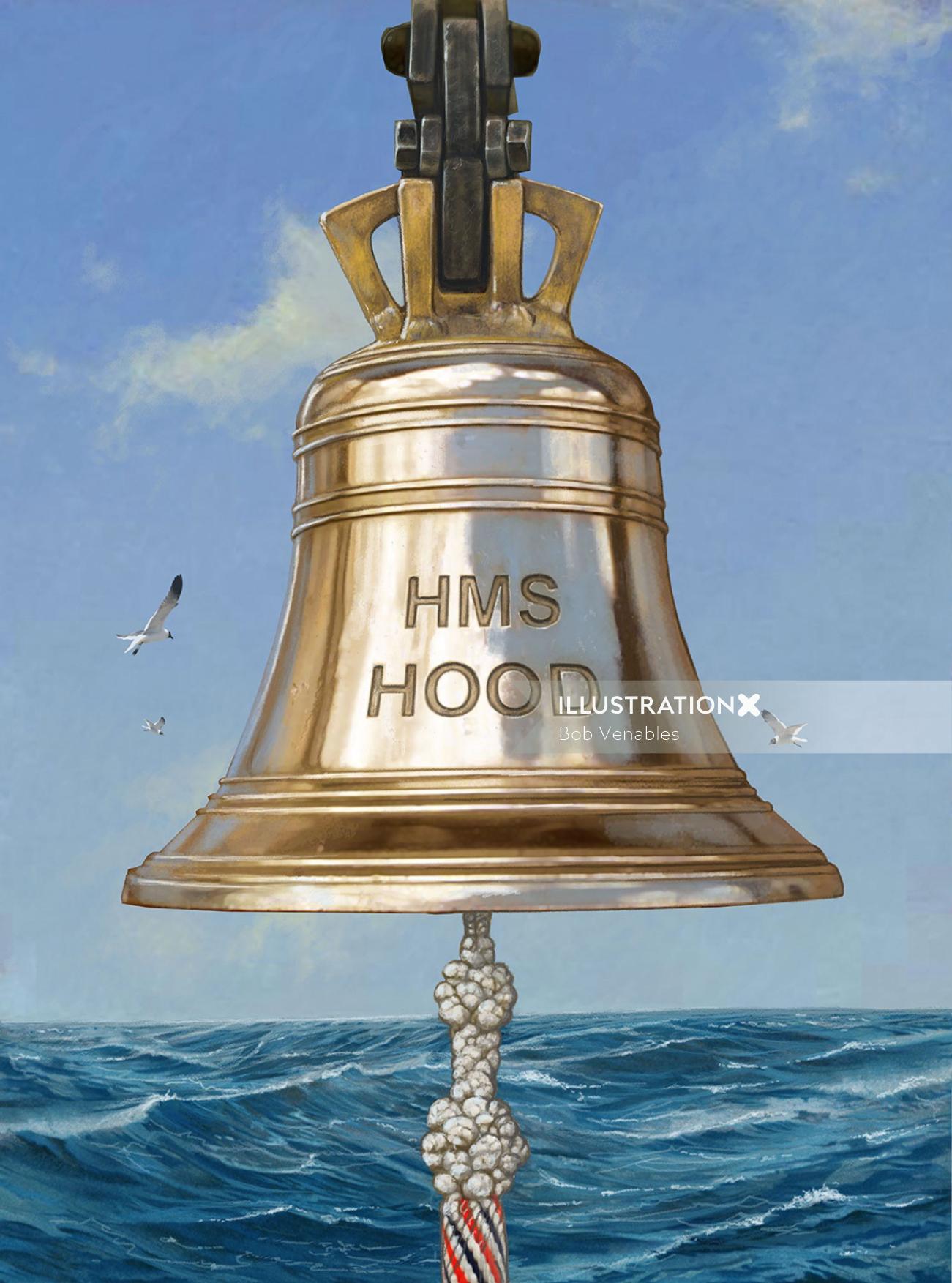 歴史的なHMSフッドの鐘