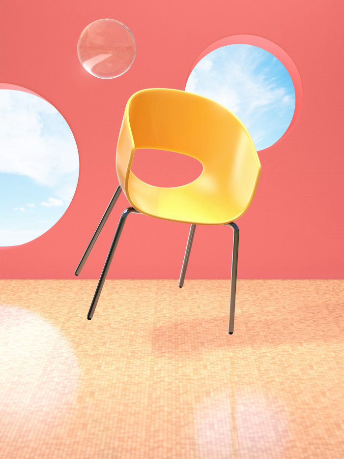 3d illustration of chair

