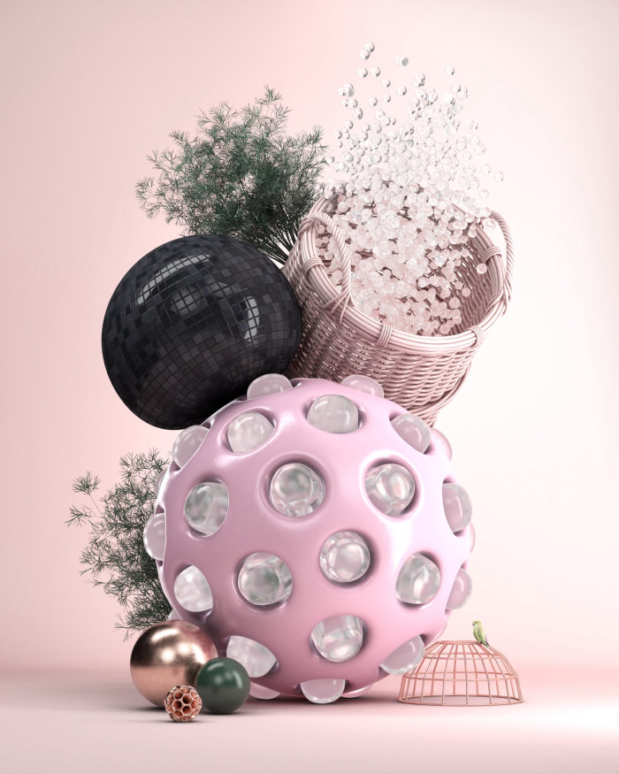 Bolas de decoração 3d