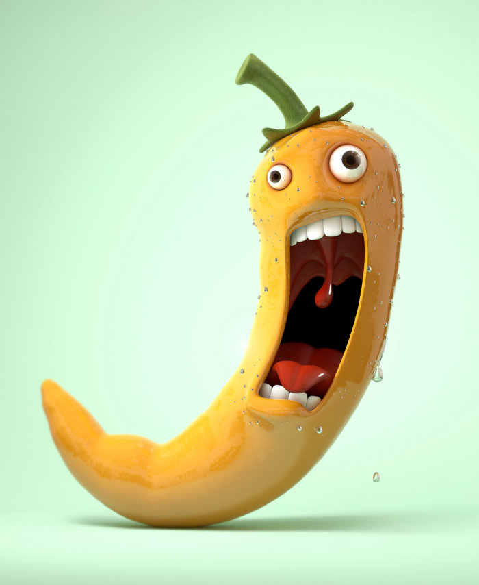 Ilustração dos desenhos animados de banana