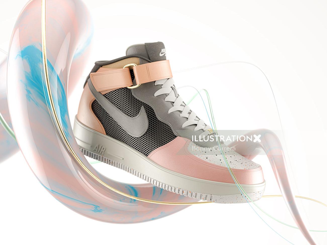 conception de chaussures en 3D