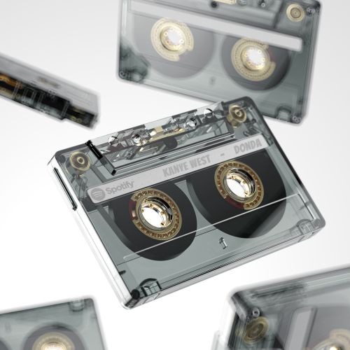 3d design of music cassetes