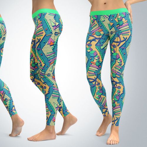 Illustration of printed leggings for women