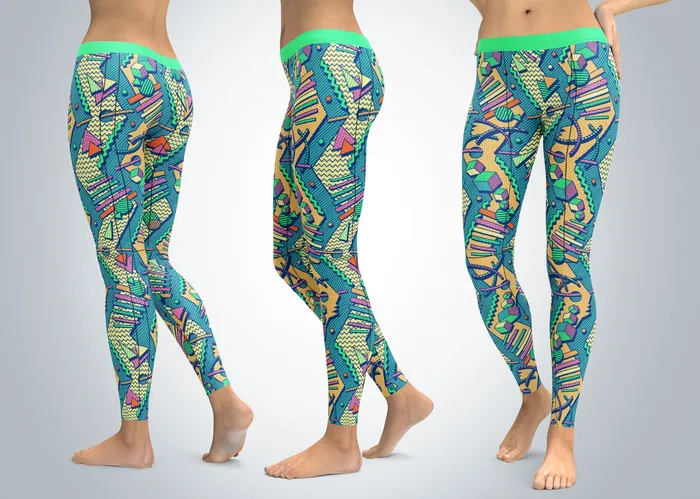 Illustration of printed leggings for women