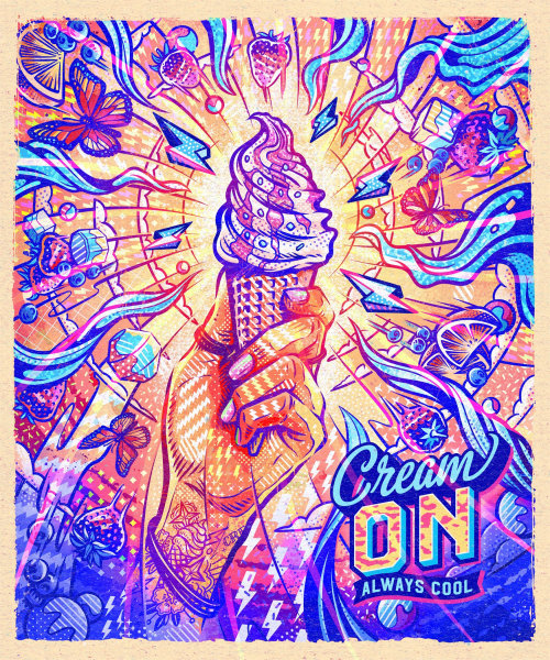 Conception d&#39;affiche pour Creams Cafe UK