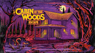 A cabin in the woods escape poster design