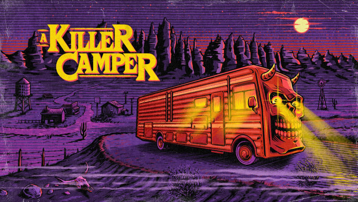 Graphic design of a killer camper 