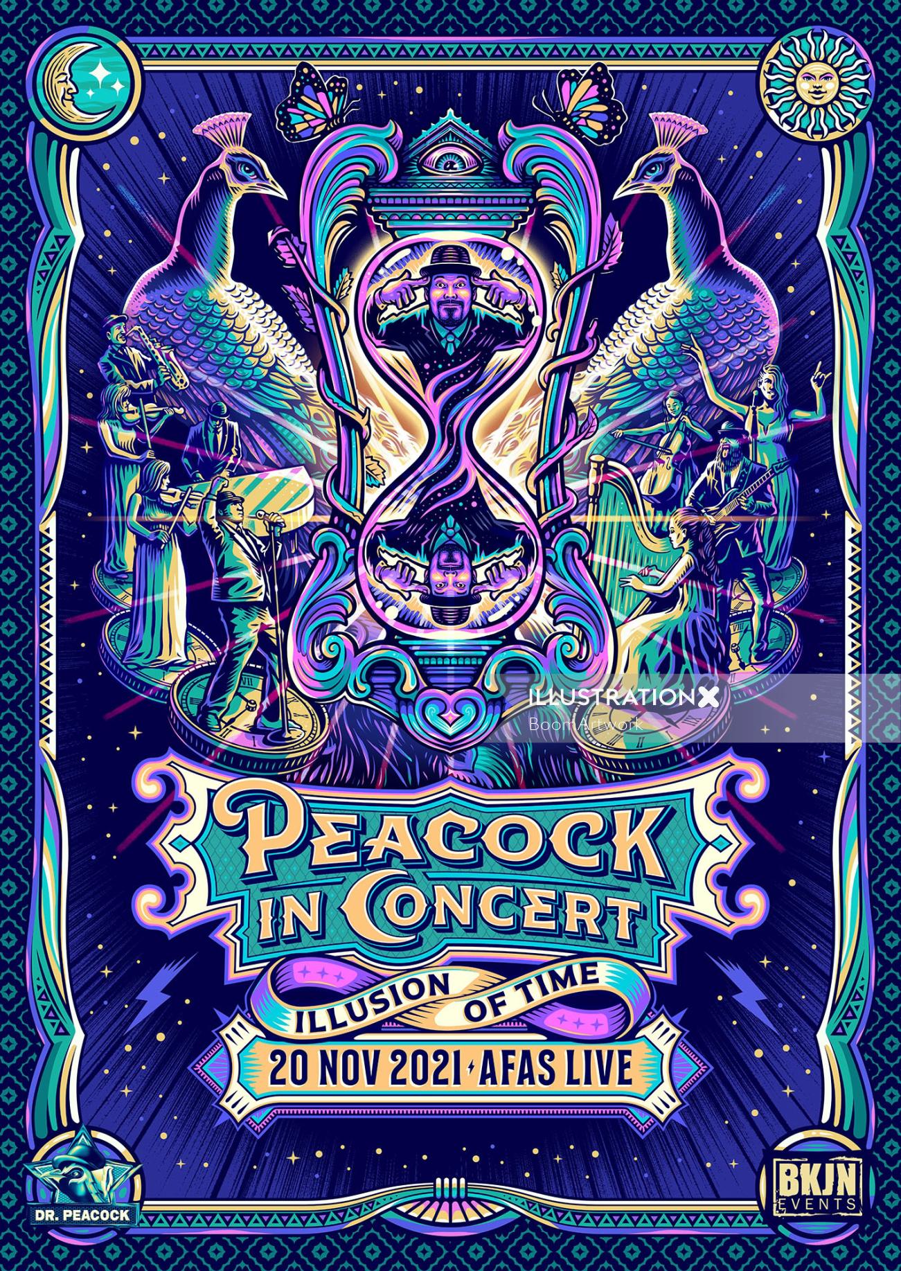 Graphic 3 Peacock in Concert