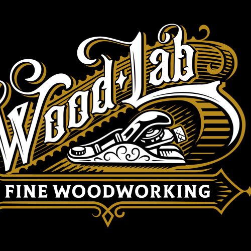 Lettering logo design for Woodlab