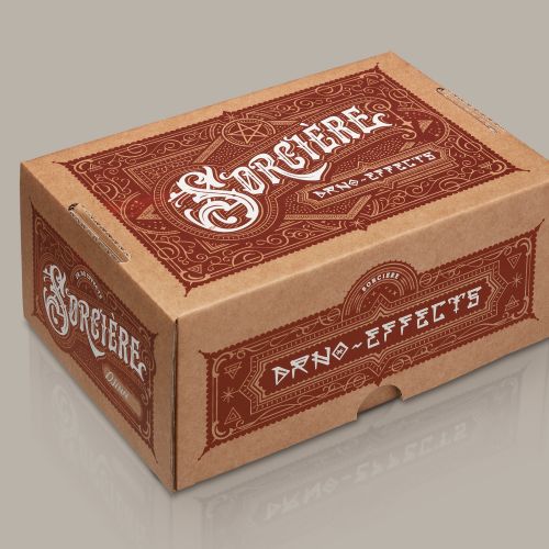 Vintage-style cardboard packaging design by BoomArtwork