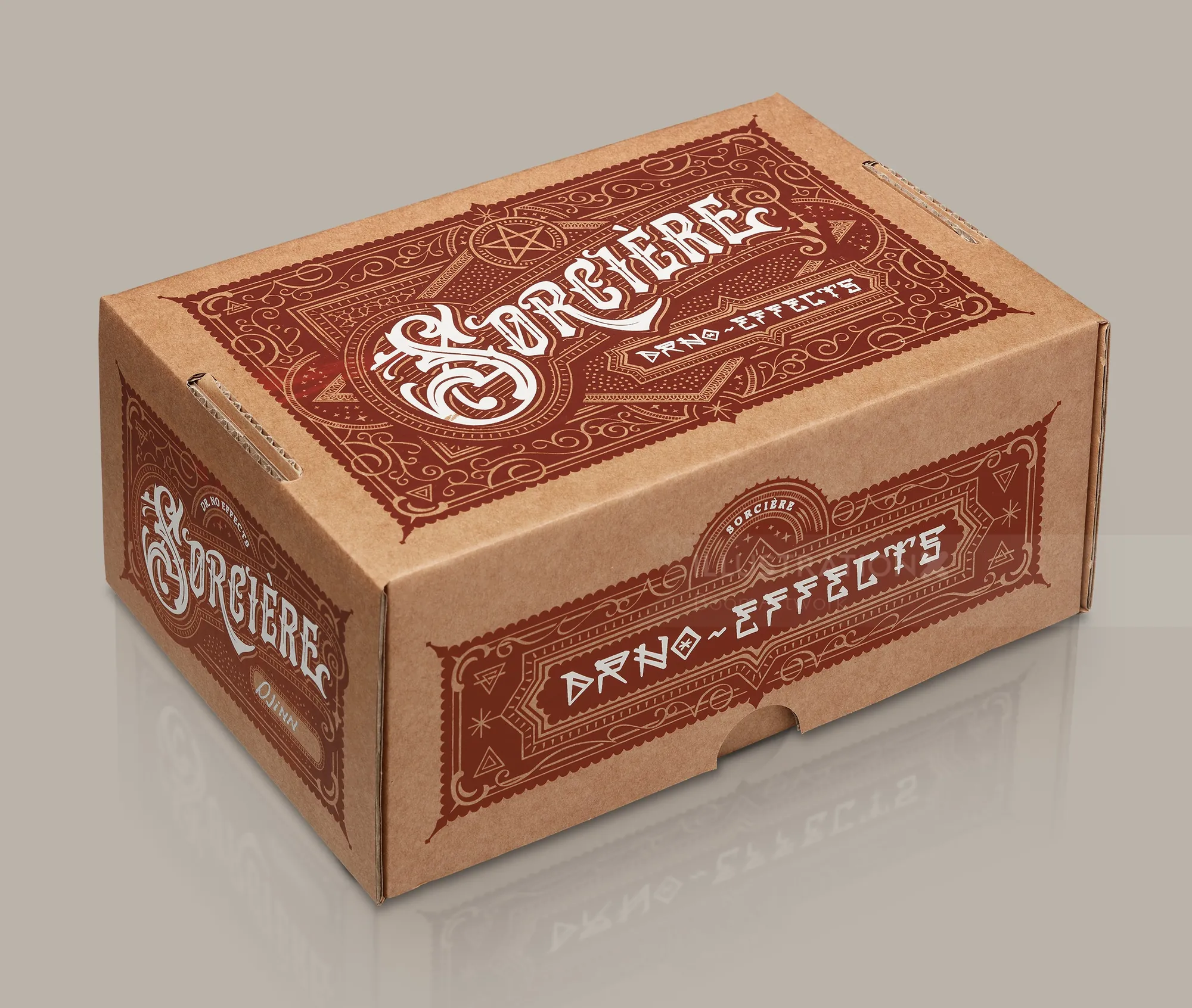 Vintage-style cardboard packaging design by BoomArtwork